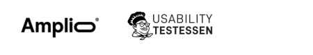 Logo von Amplio und dem Usability Testessen